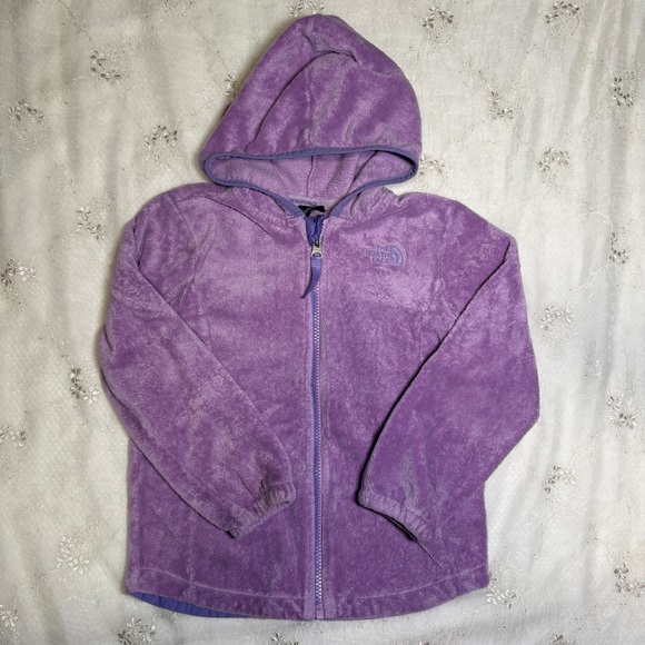 North Face Purple Cozy Soft Full Zip Jacket Size 5 - Picture 1 of 4